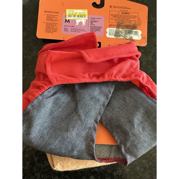 Team Member Jeans Dog and Cat Frontal Costume - Boots & Barkley™ Red Sz M - Picture 5 of 5